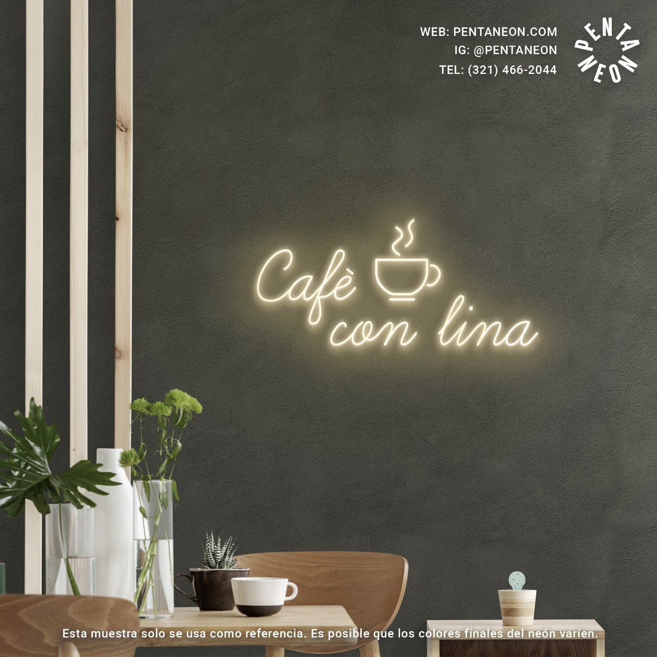 Neón Personalizado Café con lina