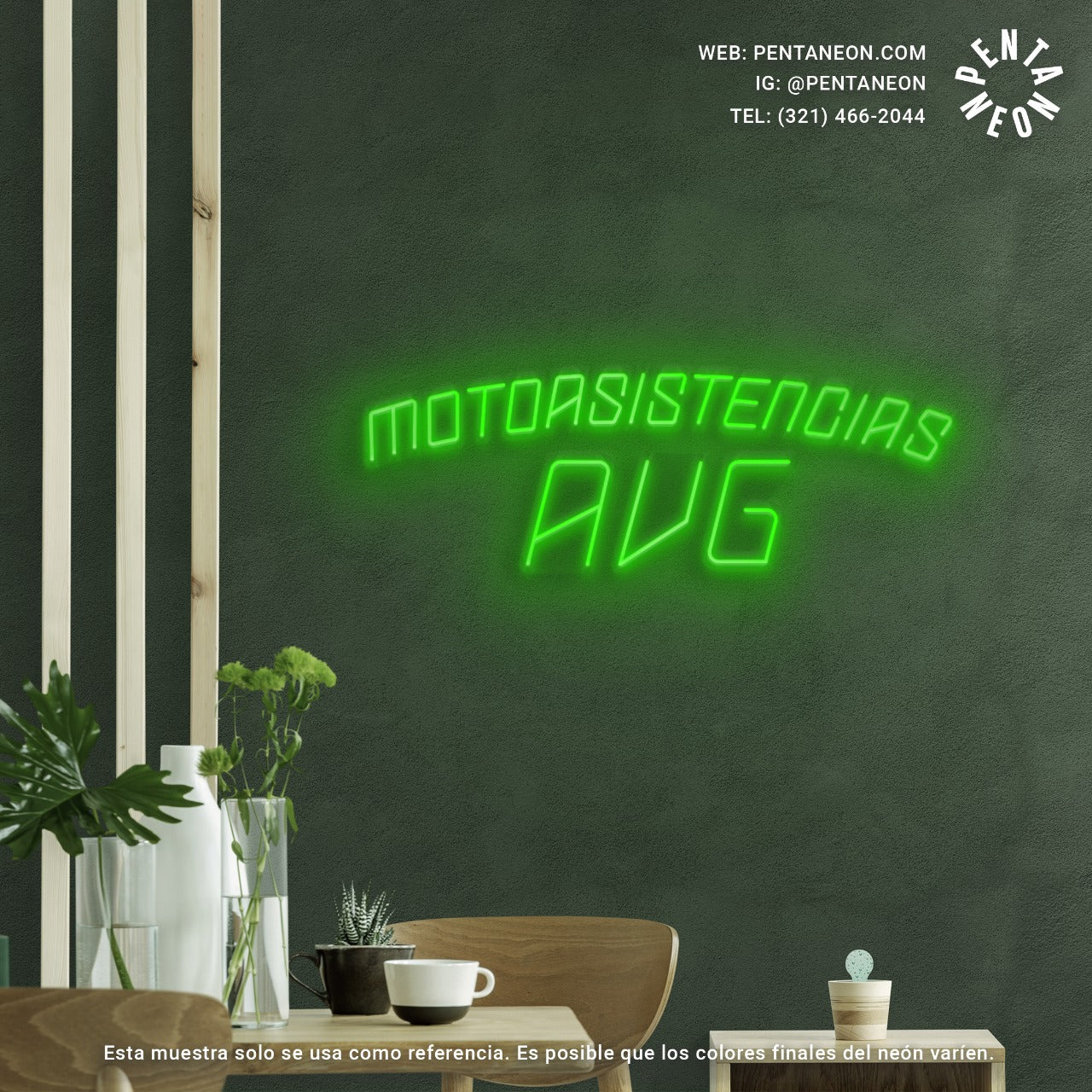 Neón Personalizado Motoasistencias AVG