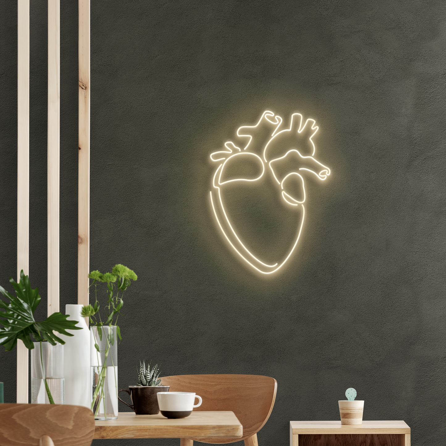 Neón LED de Corazón Anátomico