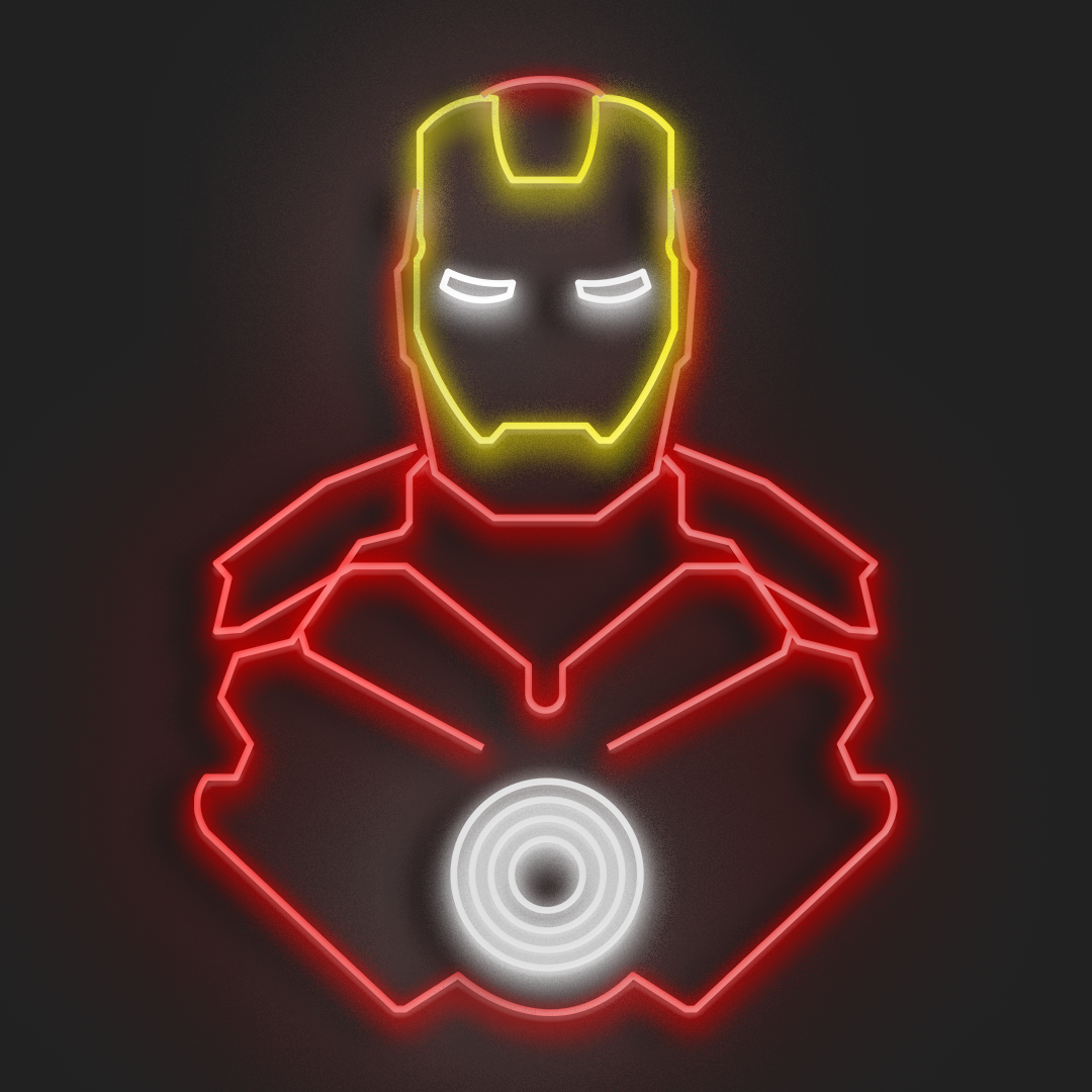 Iron Man en Neón LED