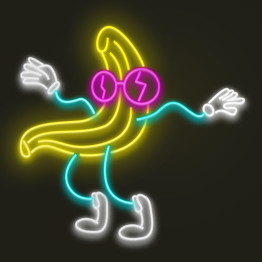 Funny Banana en Neón LED