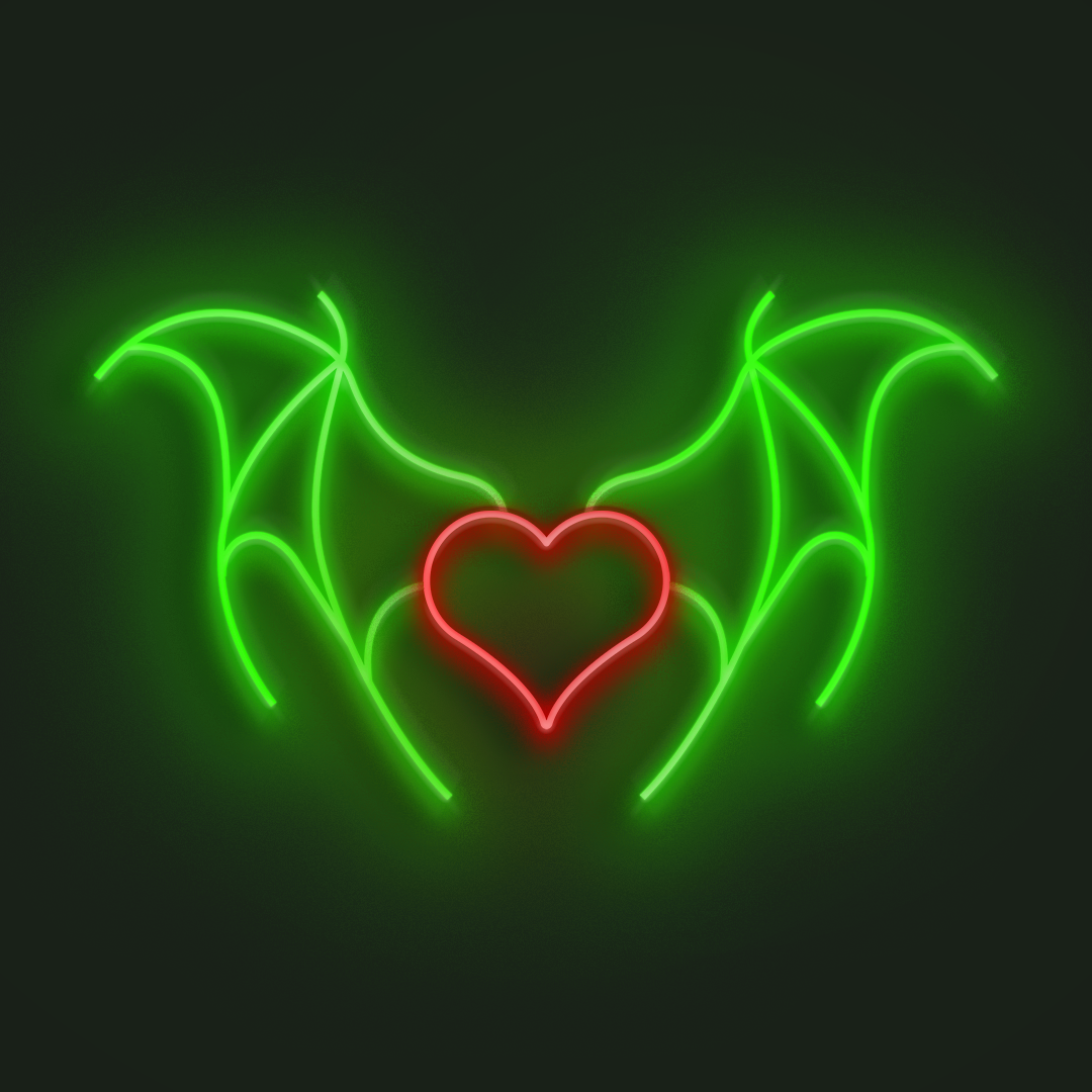 Heart Wings en Neón LED