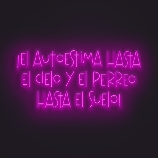 El Autoestima hasta el cielo y el perreo hasta el suelo en Neón LED