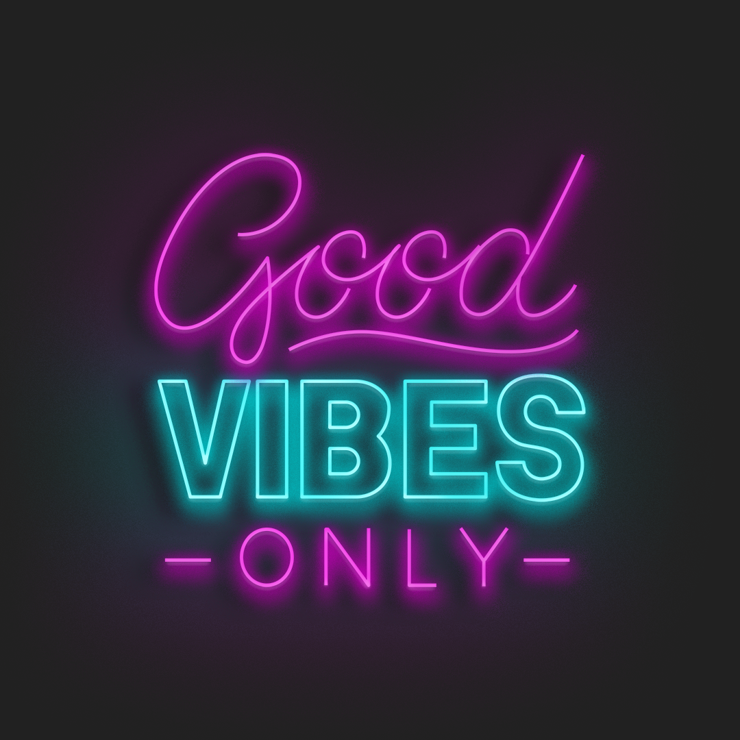 Good Vibes Only en Neón LED