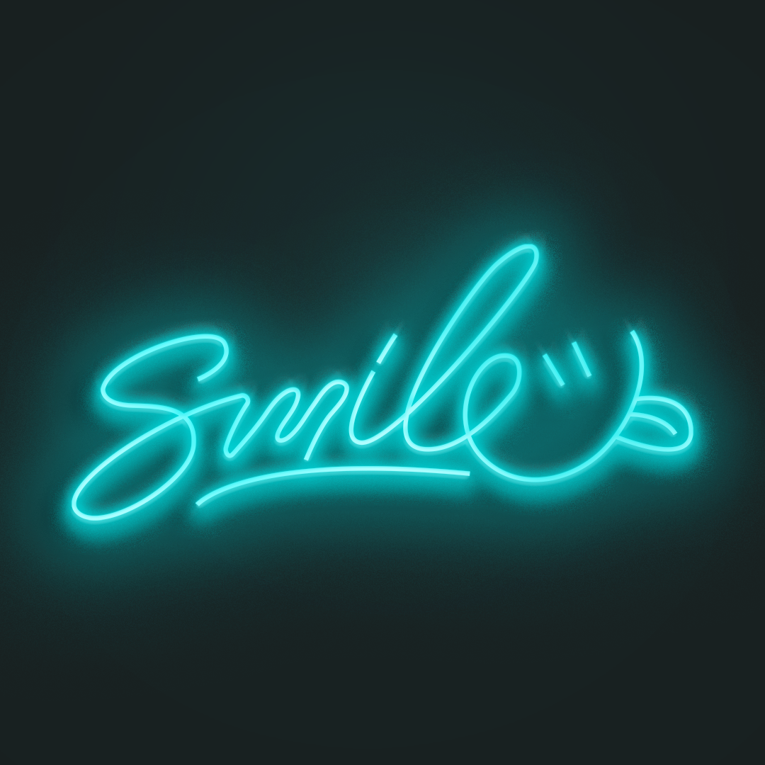 Smile :) en Neón LED