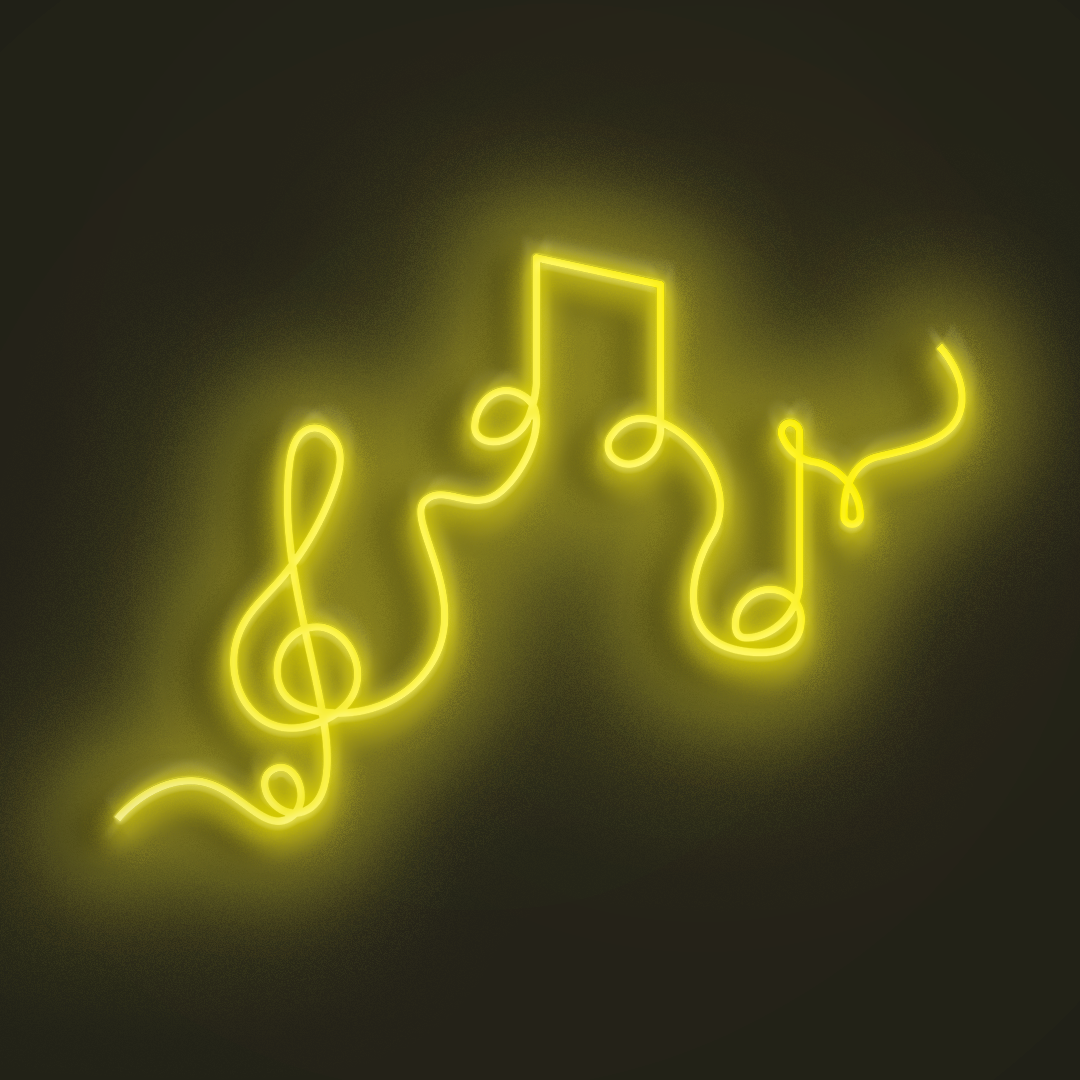 Notas Musicales en Neón LED