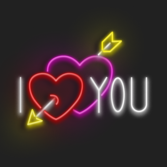 I love you en Neón LED