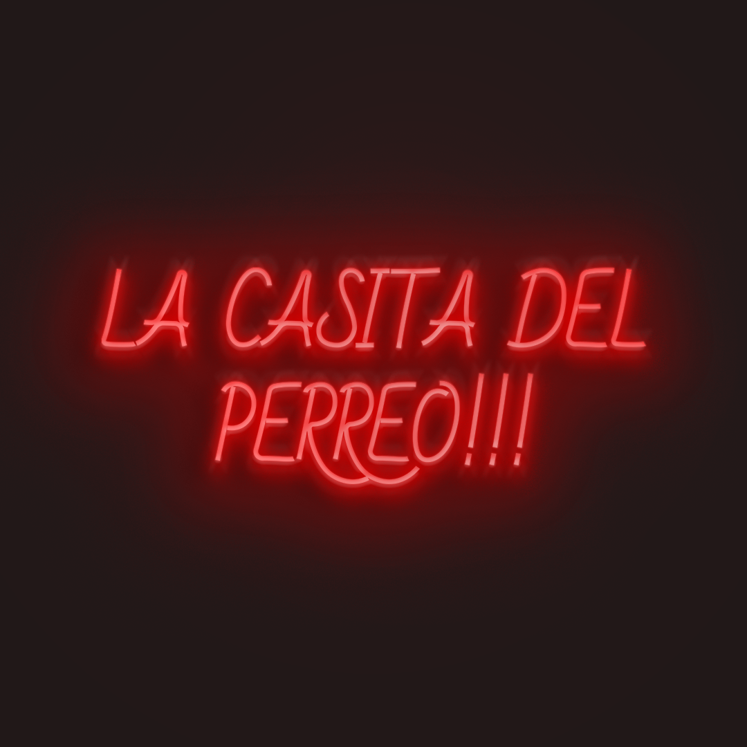 La casita del perreo en Neón LED