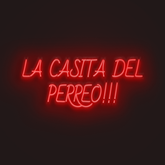 La casita del perreo en Neón LED