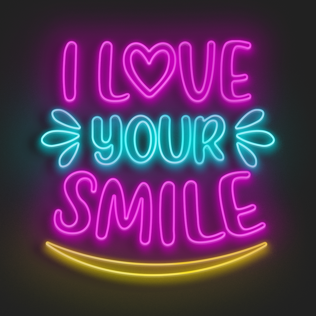 I Love Your Smile en Neón LED