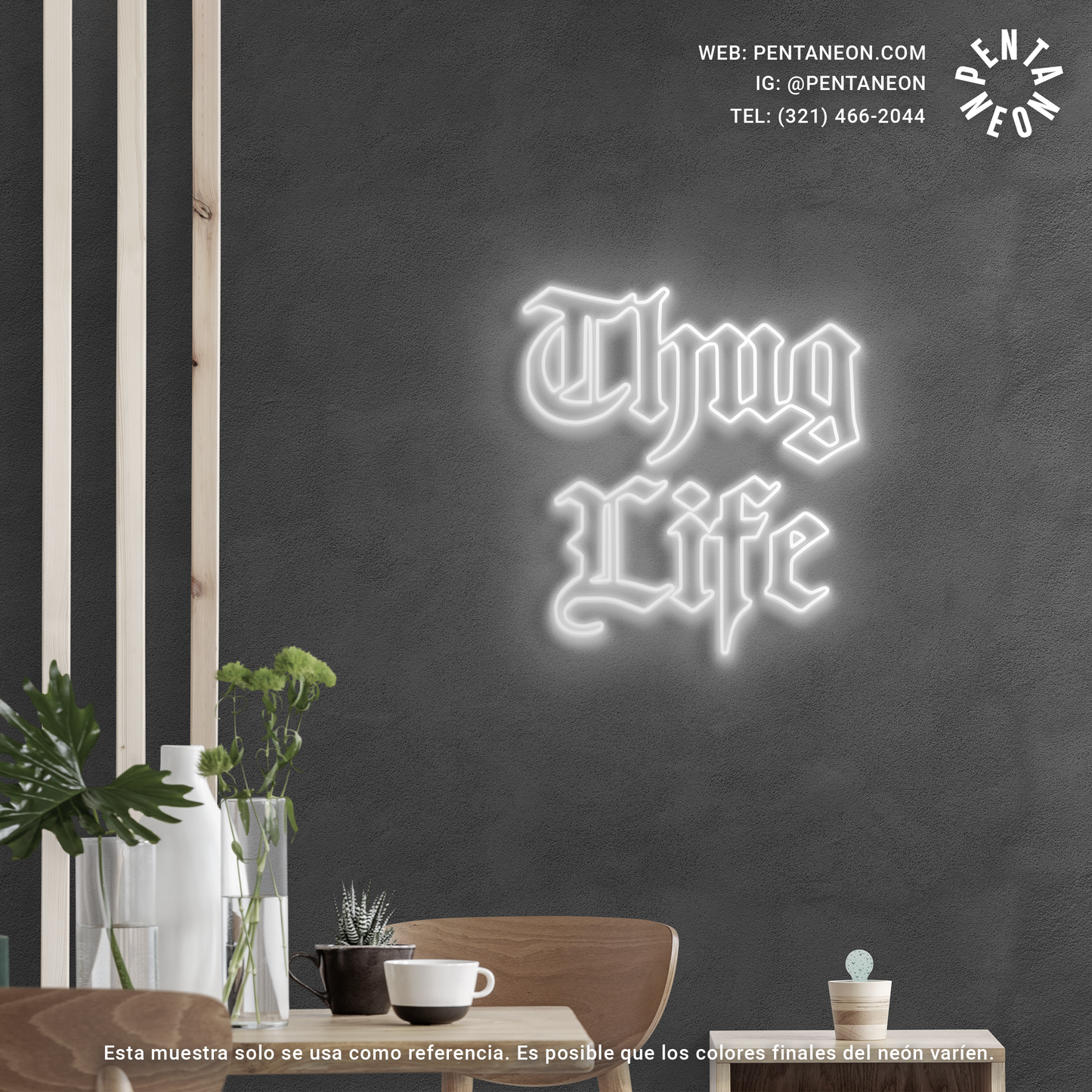 Thug Life en Neón LED