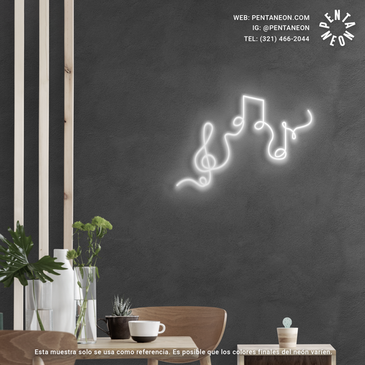 Notas Musicales en Neón LED