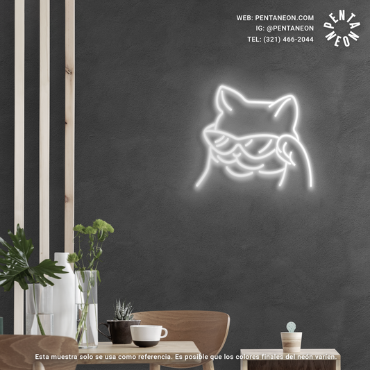 Gato Cool en Neón LED