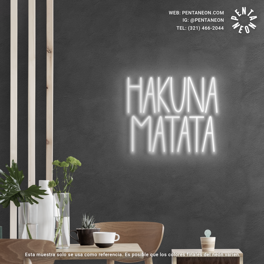 HAKUNA MATATA en Neón LED