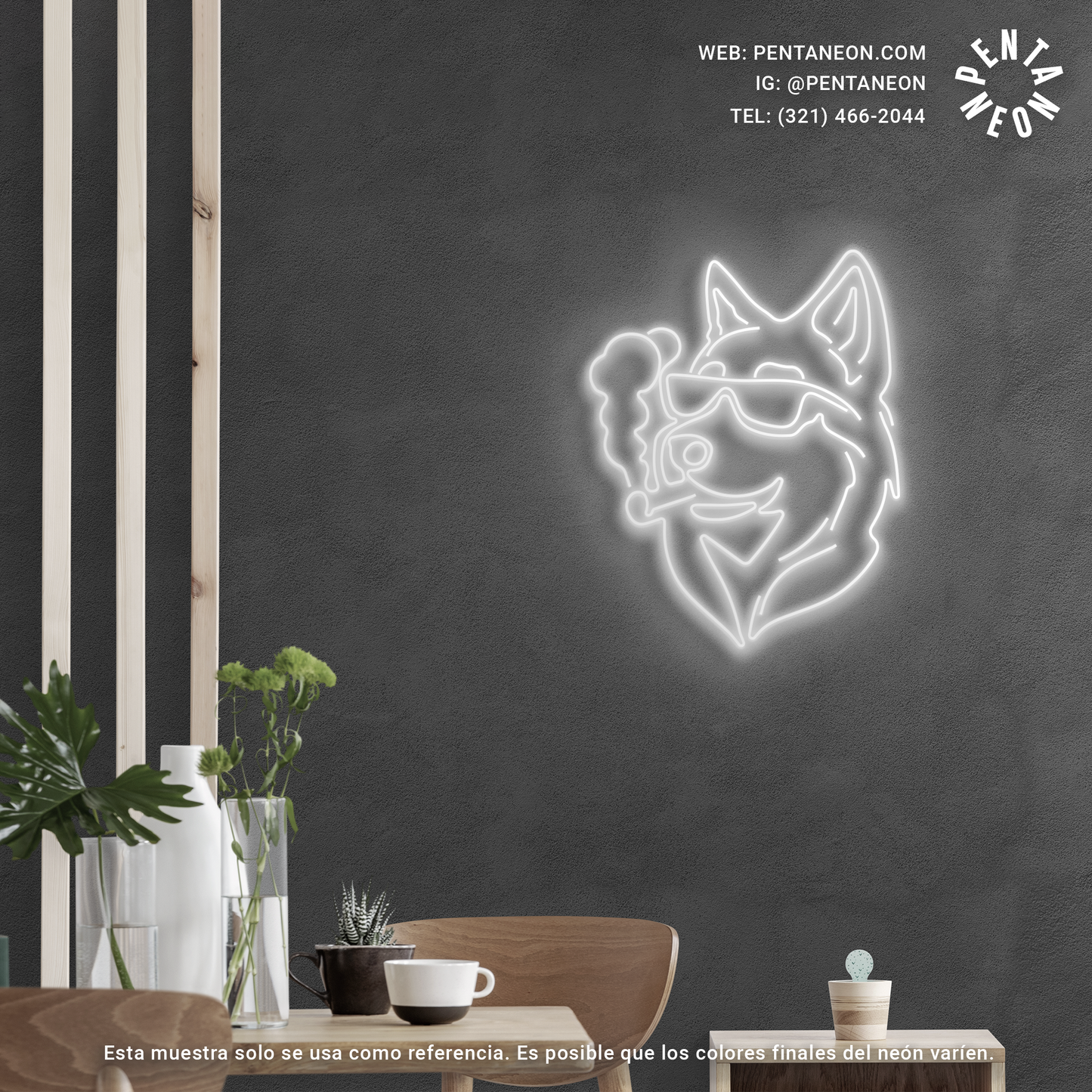 Lobo Alfa en Neón LED