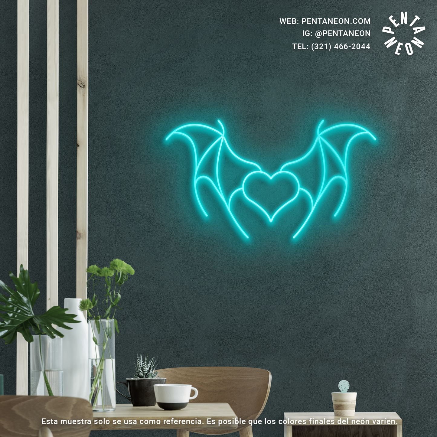 Heart Wings en Neón LED