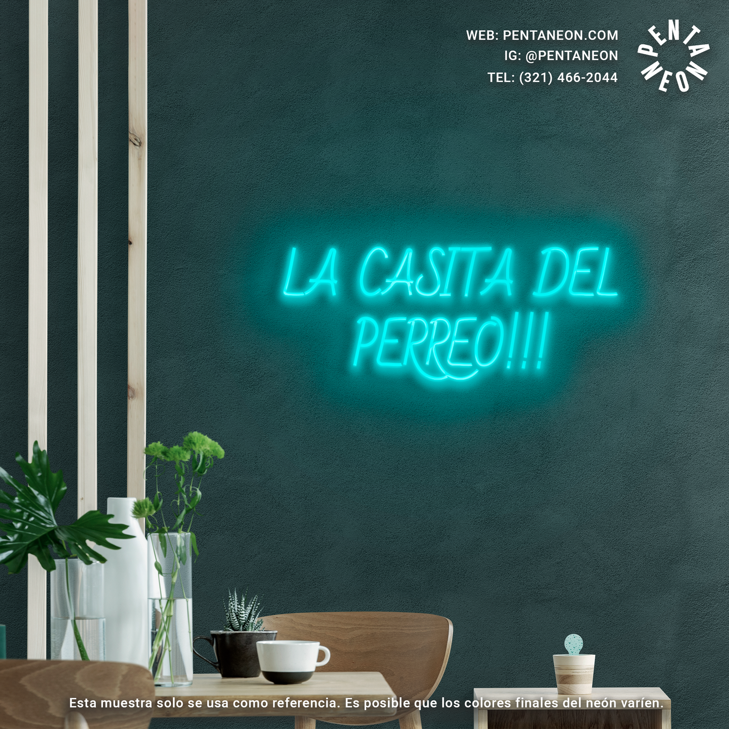 La casita del perreo en Neón LED