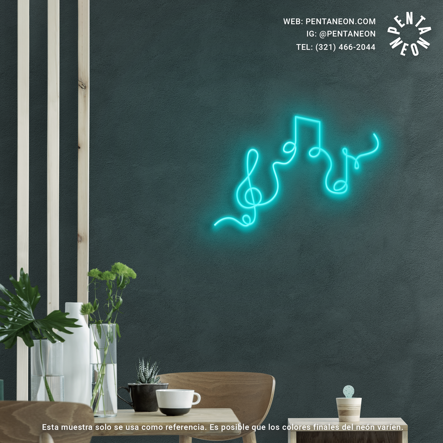 Notas Musicales en Neón LED