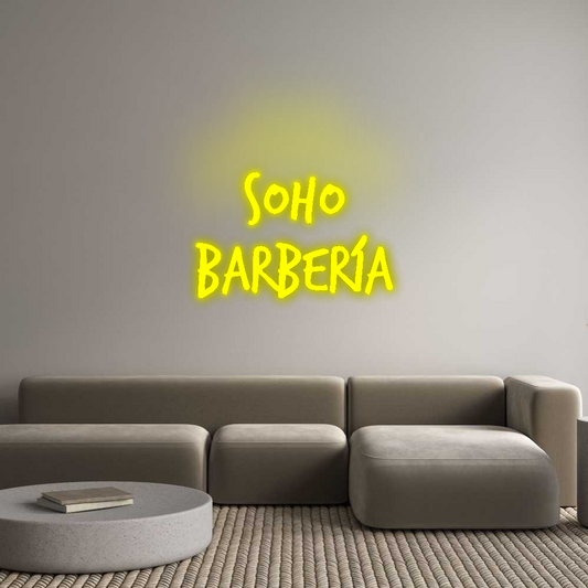 Custom Neon: SOHO
 barber...