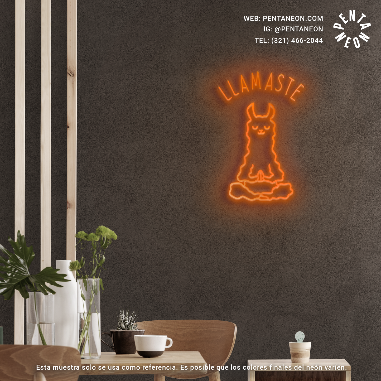 Llamaste Yoga en Neón LED