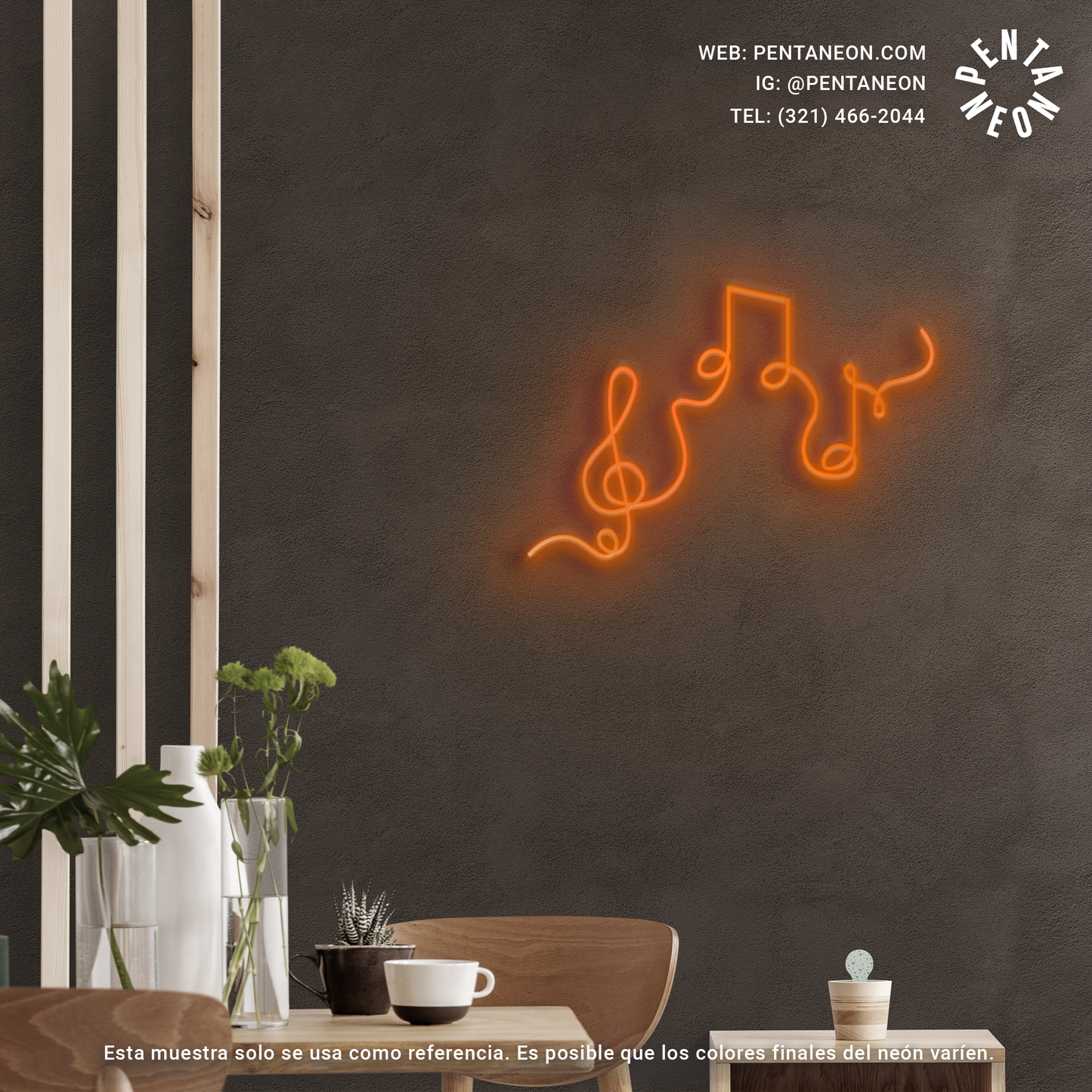 Notas Musicales en Neón LED