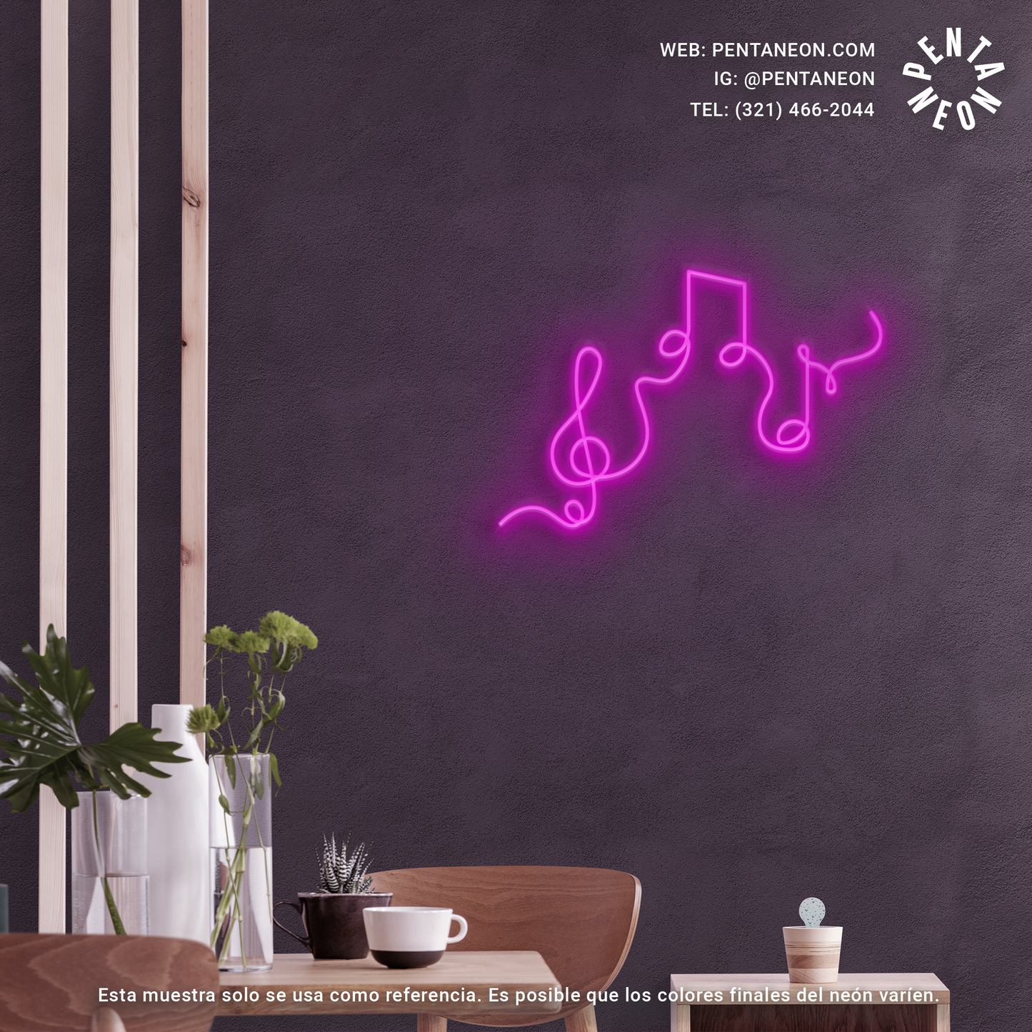 Notas Musicales en Neón LED