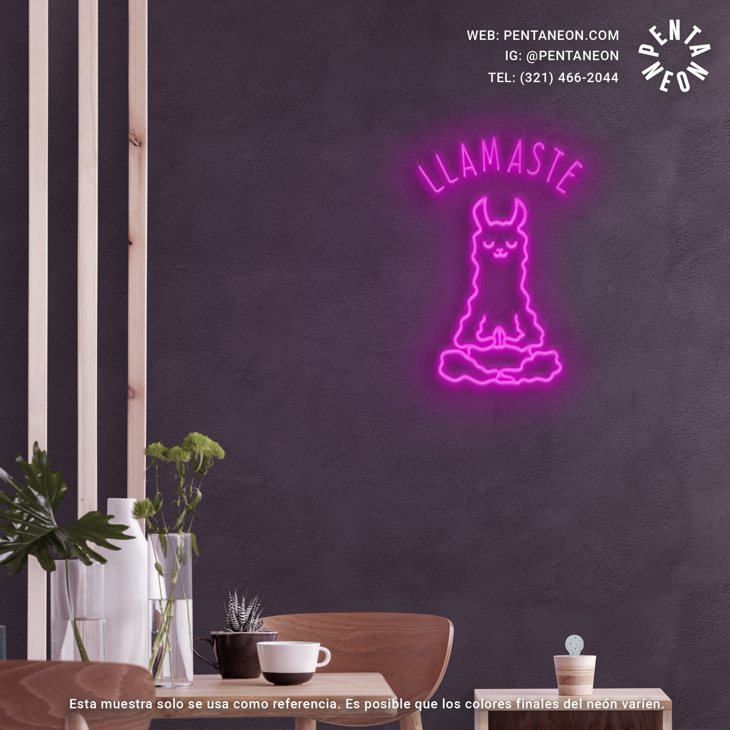 Llamaste Yoga en Neón LED