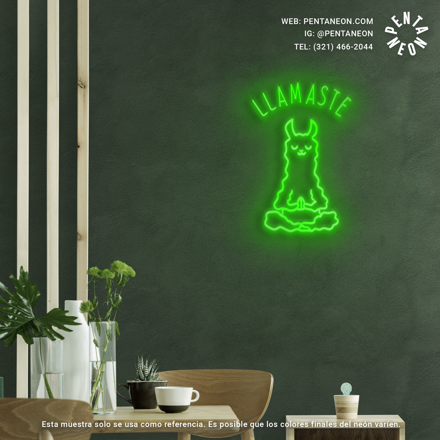 Llamaste Yoga en Neón LED