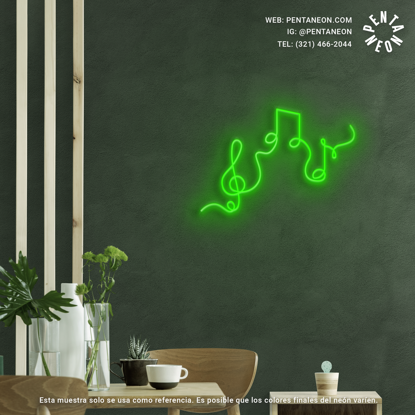 Notas Musicales en Neón LED