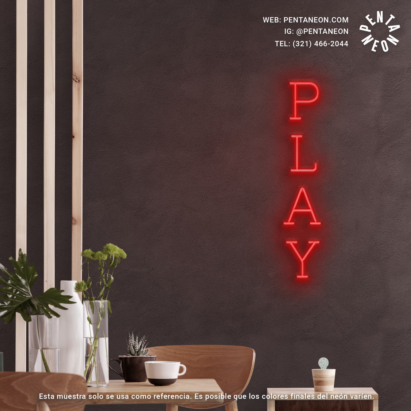 PLAY en Neón LED