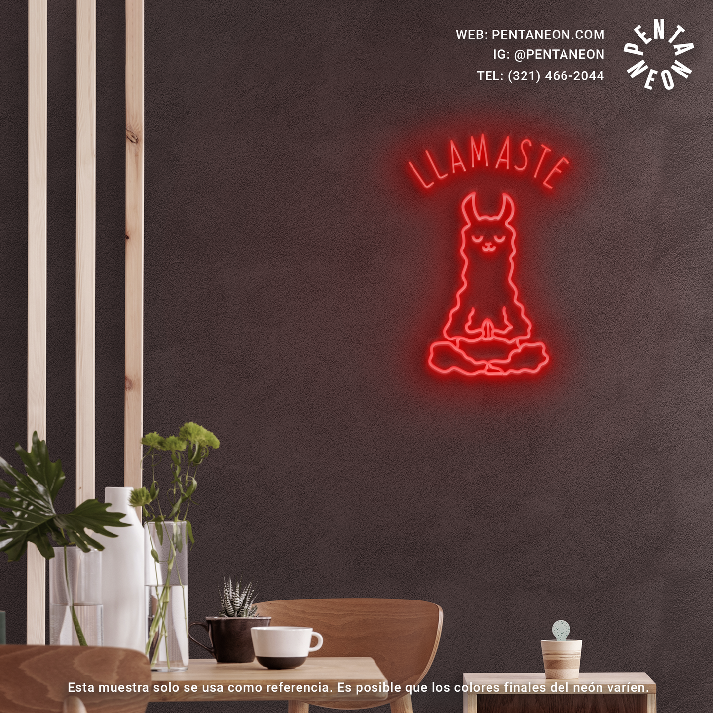 Llamaste Yoga en Neón LED