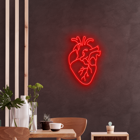 Neón LED de Corazón Detallado