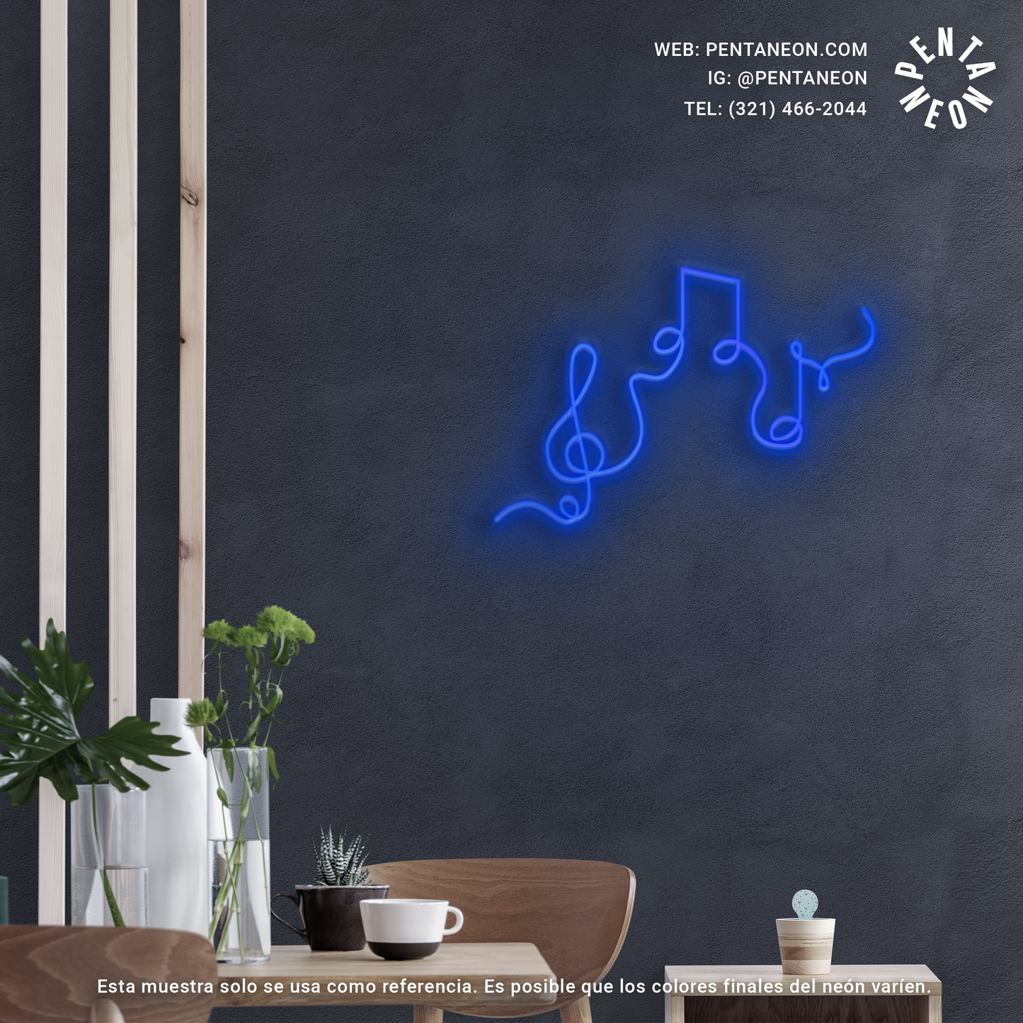 Notas Musicales en Neón LED