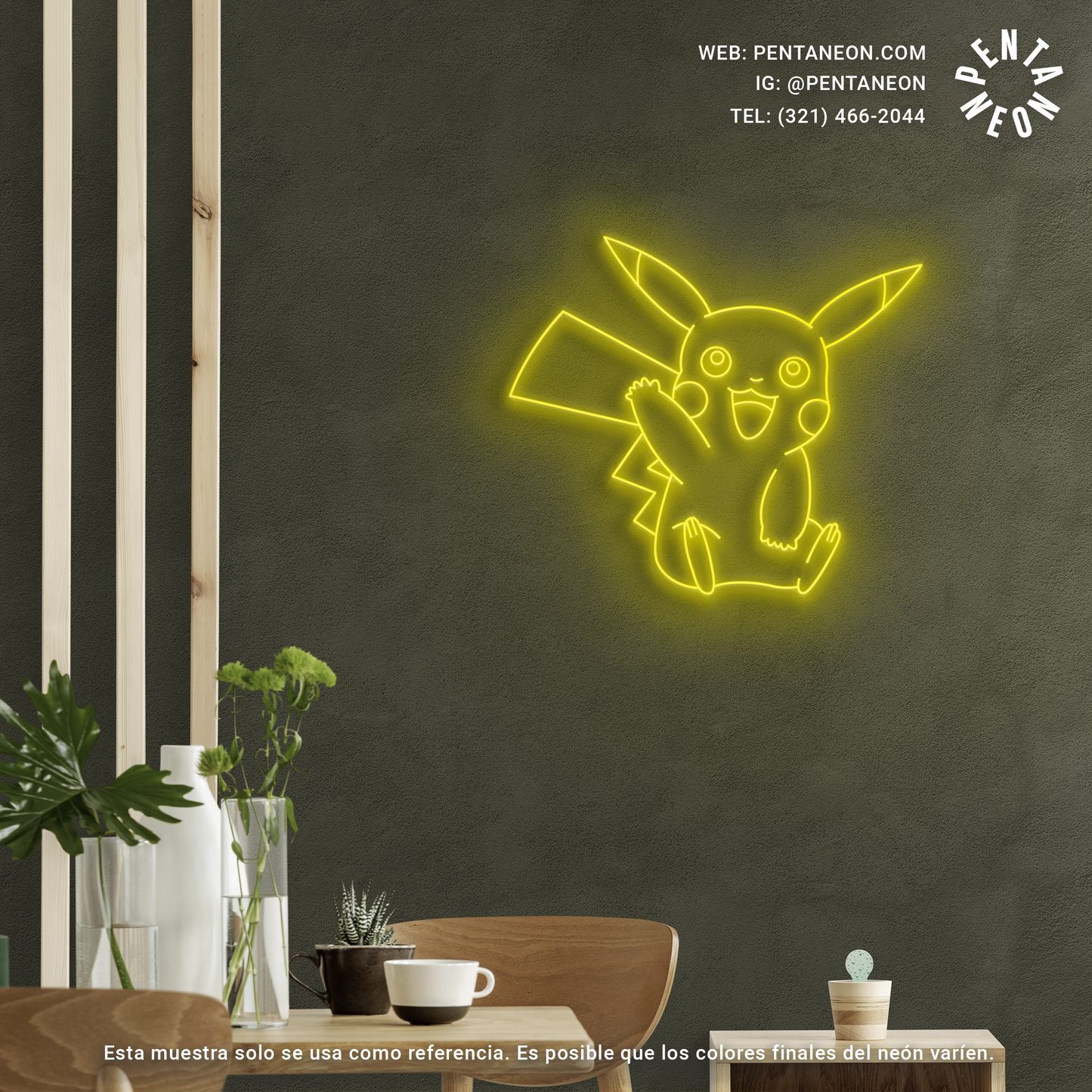 Pikachu en Neón LED