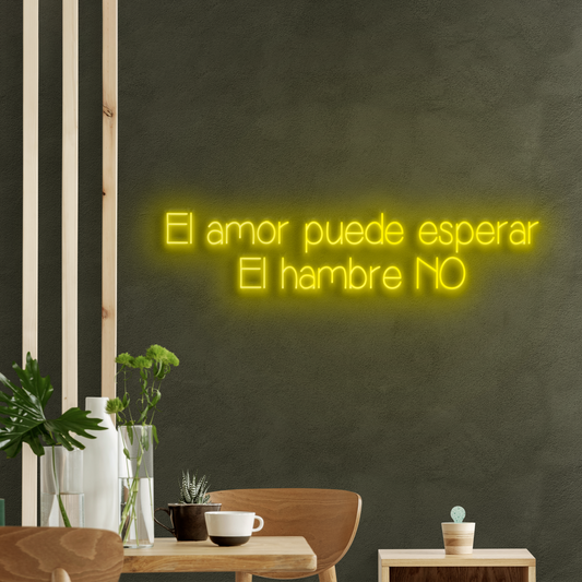 El amor puede esperar en Neón LED