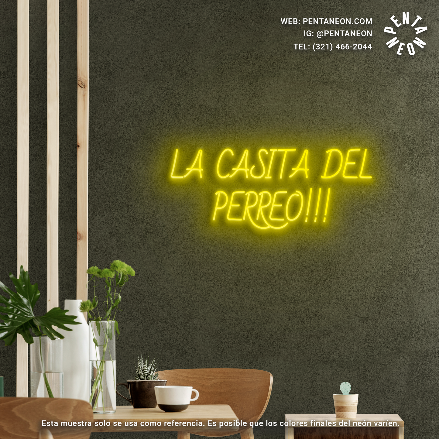 La casita del perreo en Neón LED