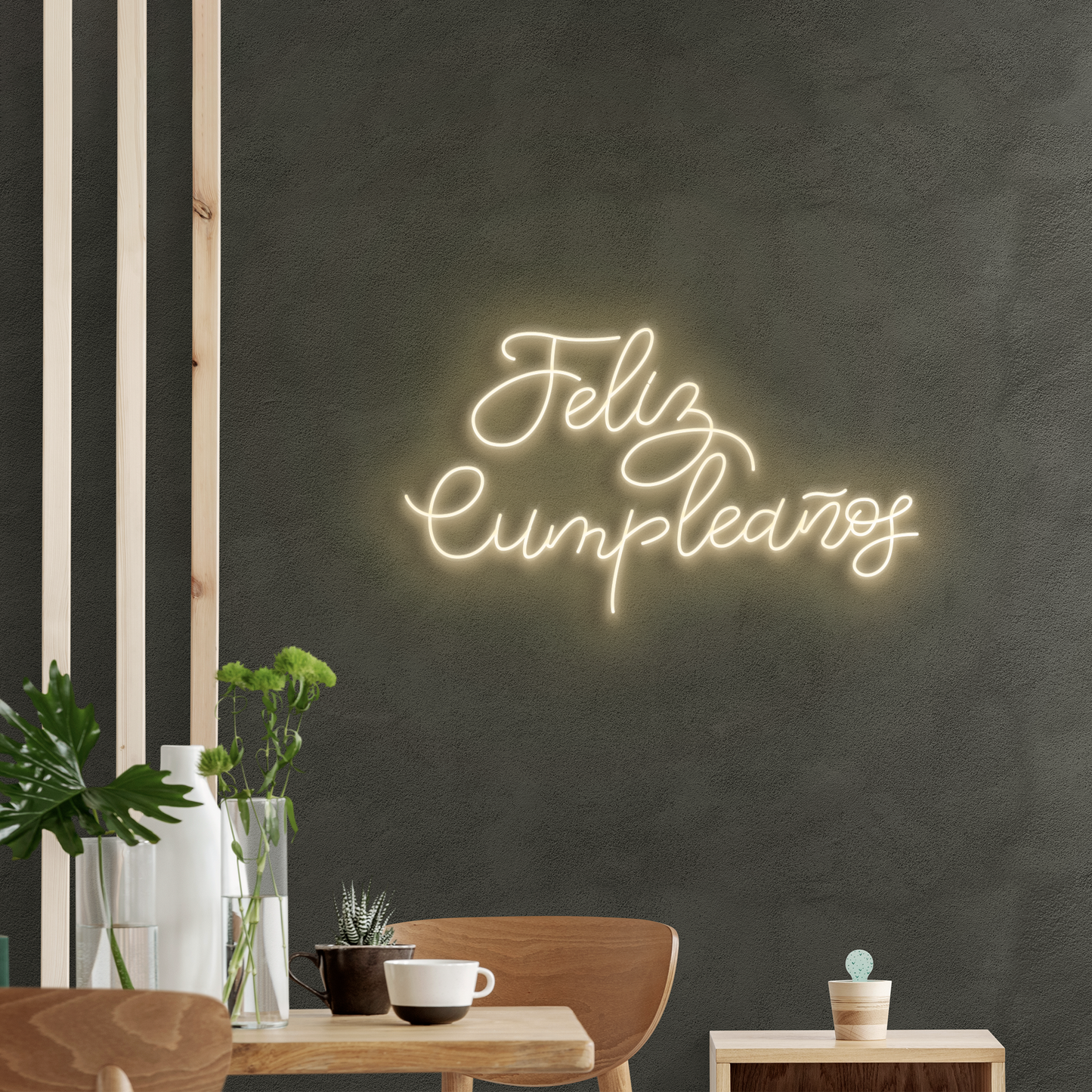 Feliz cumpleaños en Neón LED