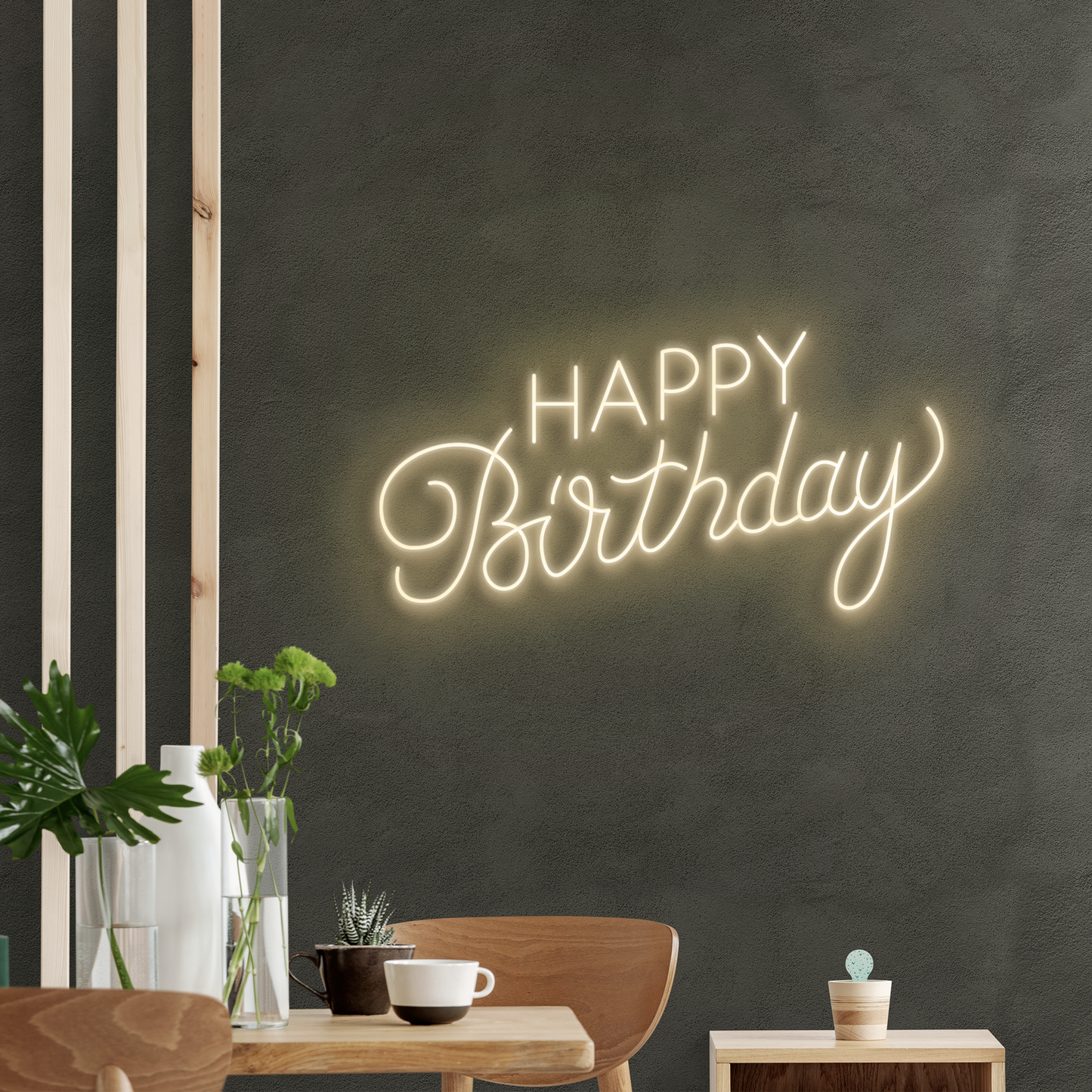 Happy Birthday en Neón LED