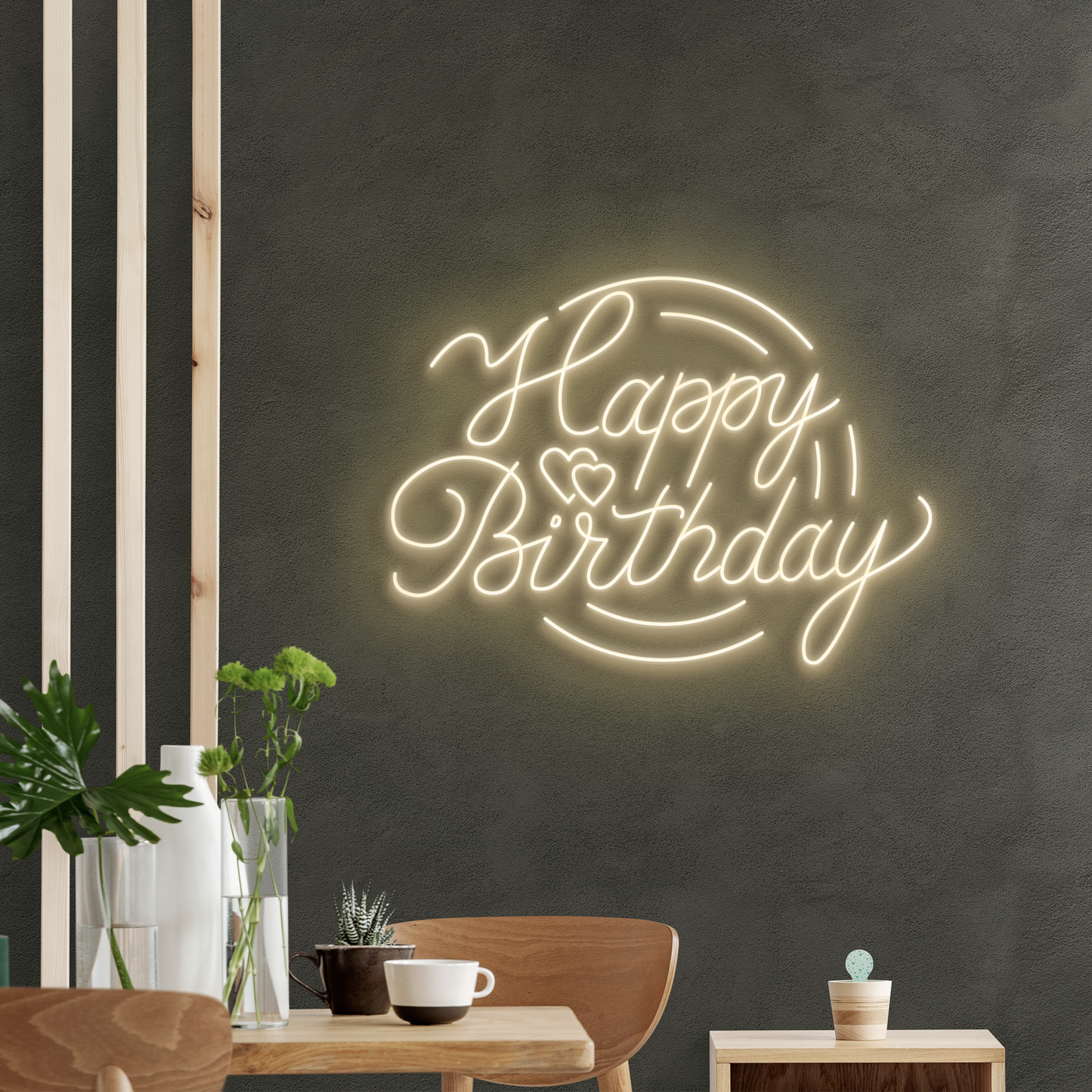 Happy Birthday en Neón LED