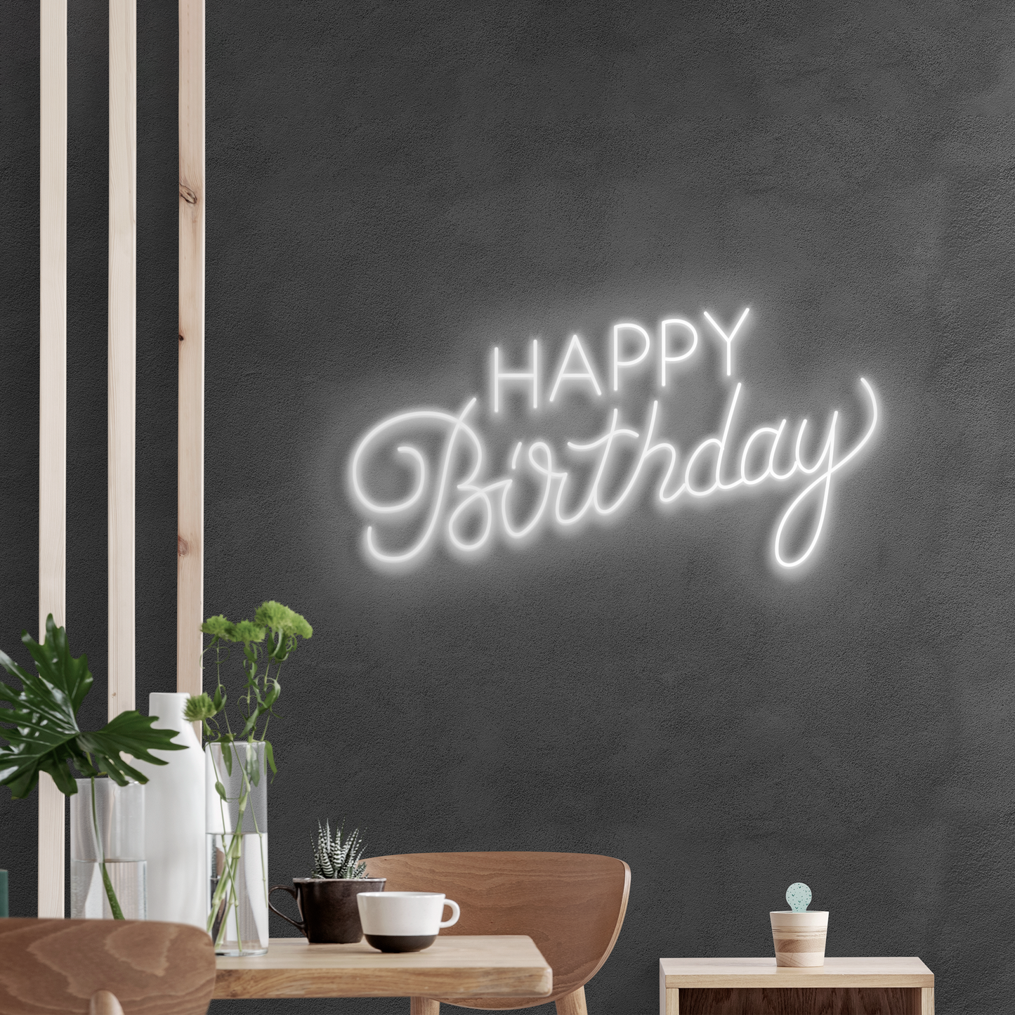 Happy Birthday en Neón LED