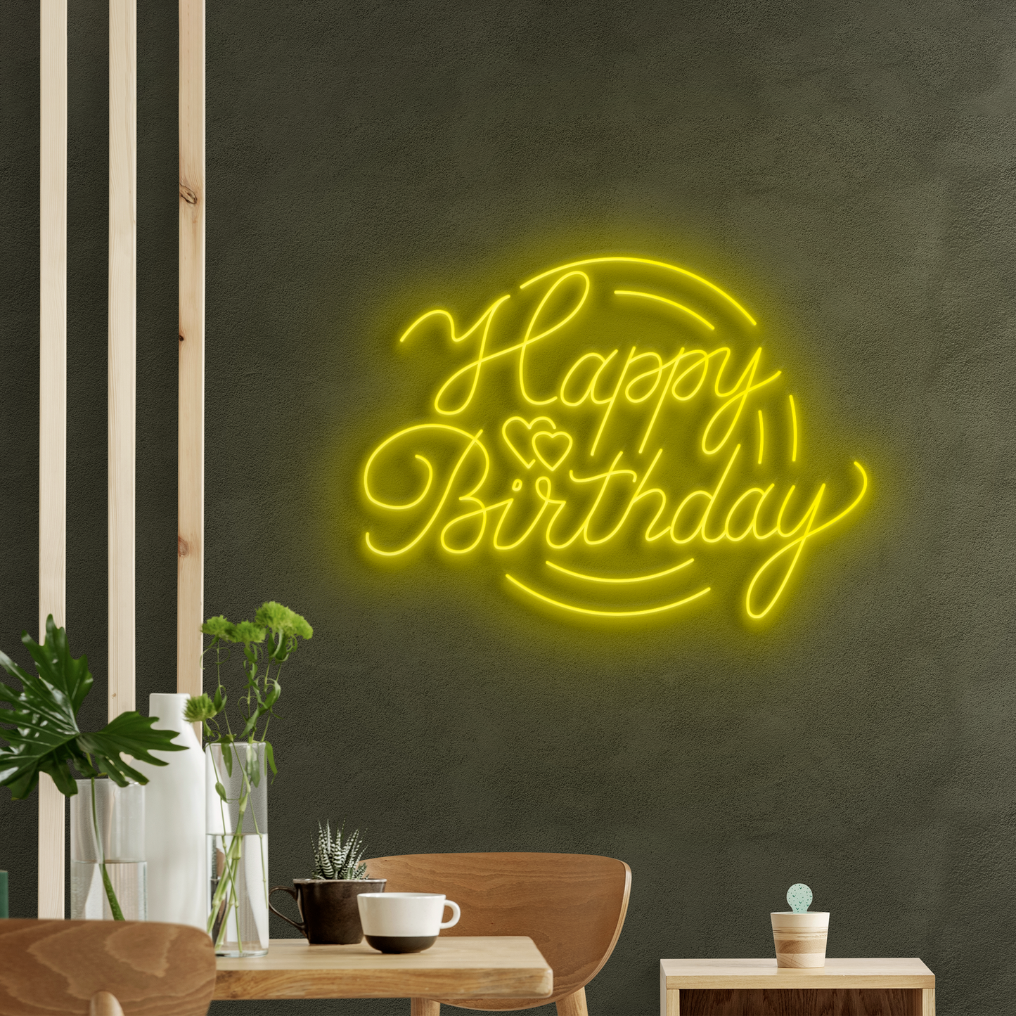 Happy Birthday en Neón LED