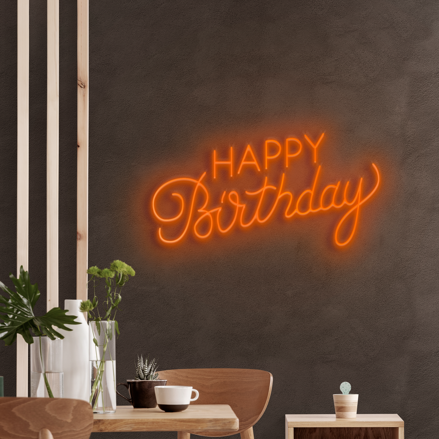 Happy Birthday en Neón LED