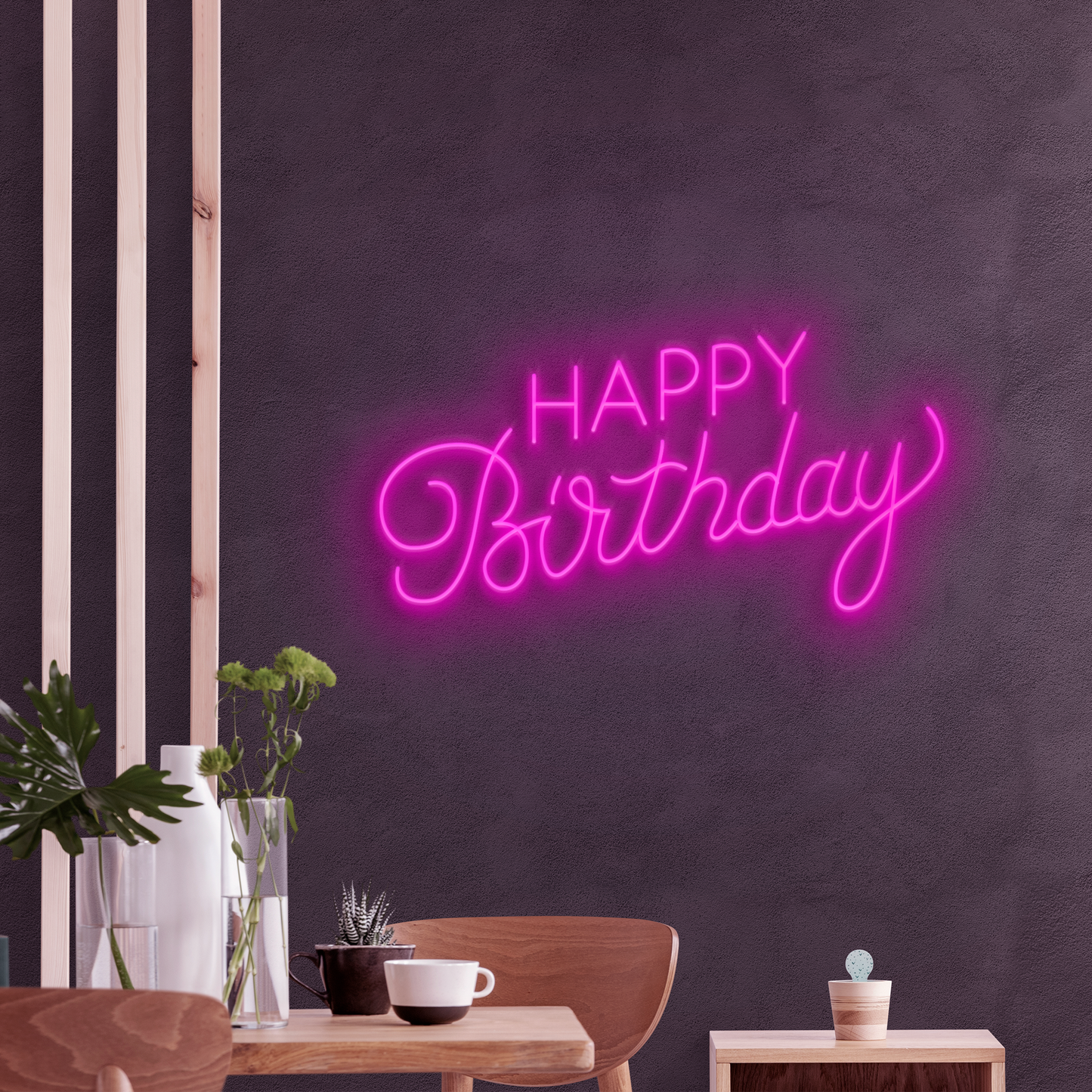 Happy Birthday en Neón LED