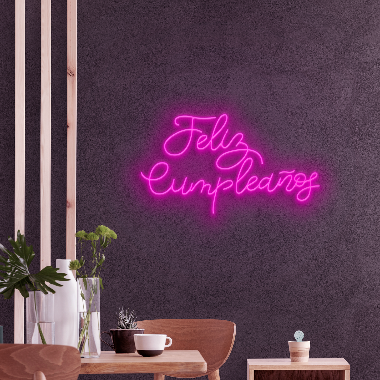 Feliz cumpleaños en Neón LED