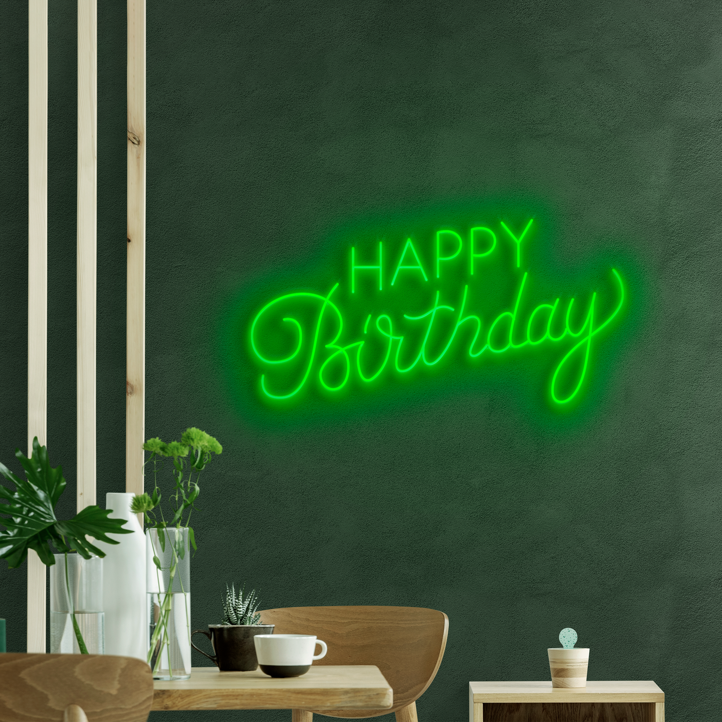 Happy Birthday en Neón LED