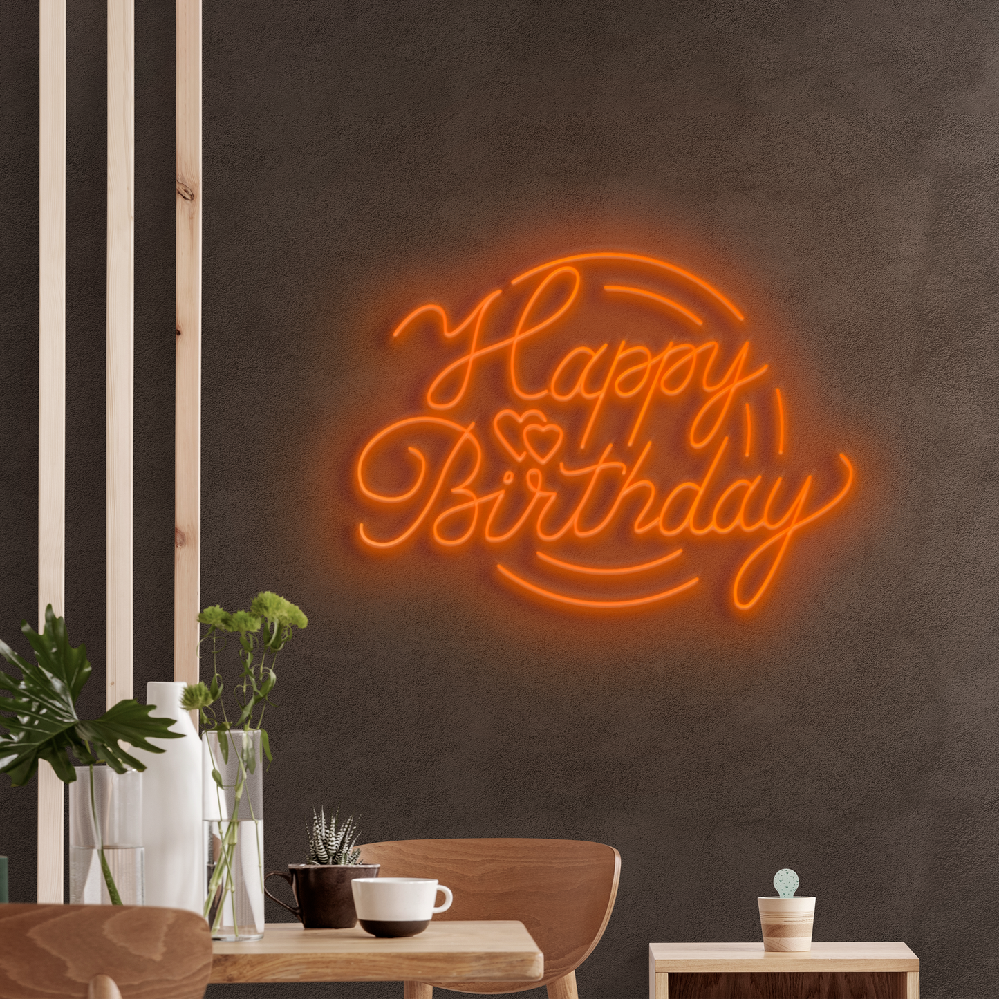 Happy Birthday en Neón LED