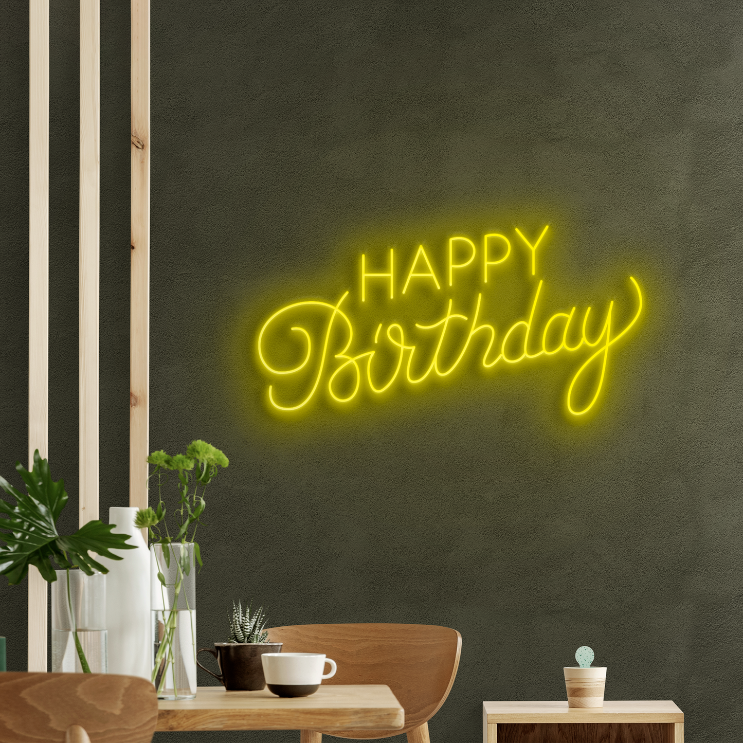 Happy Birthday en Neón LED