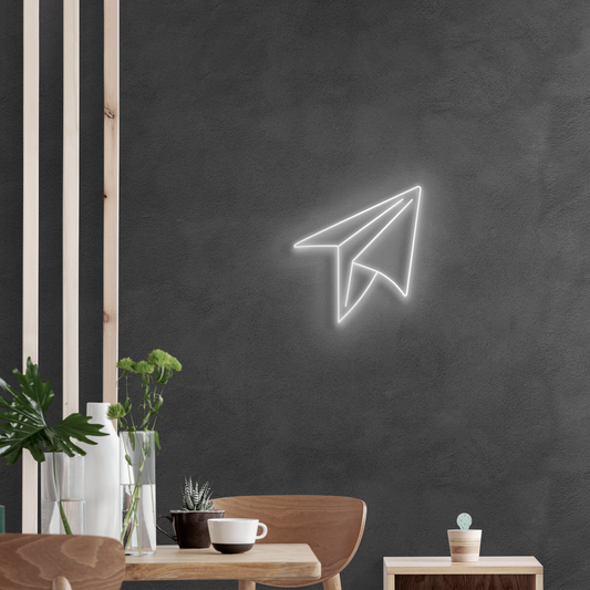 Neón LED Paper plane