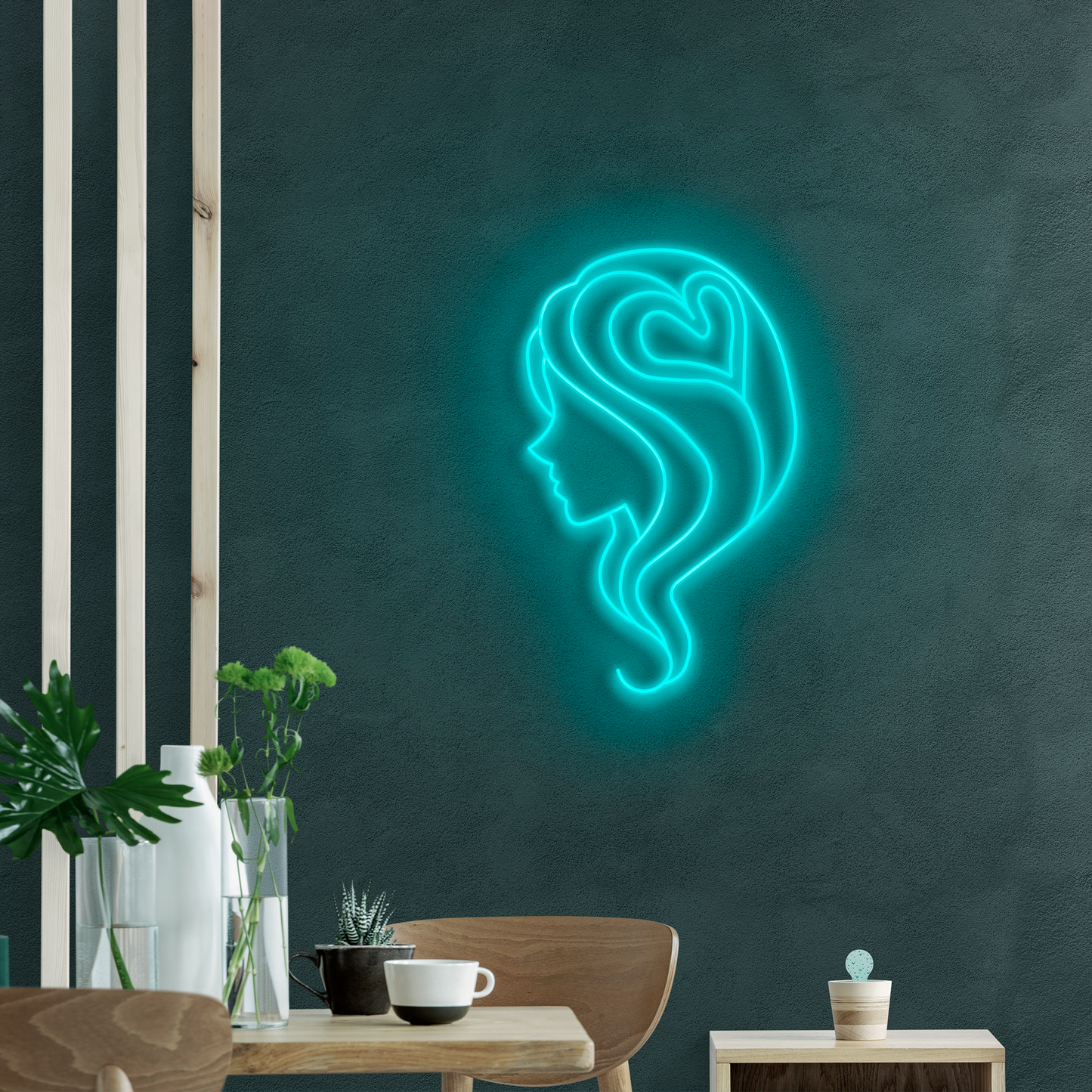 Neón LED Woman Outline