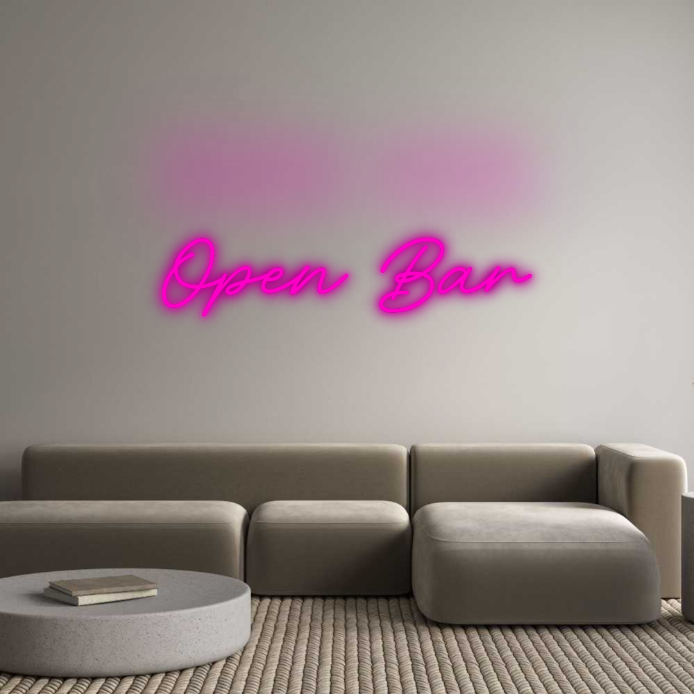 Custom Neon: Open Bar